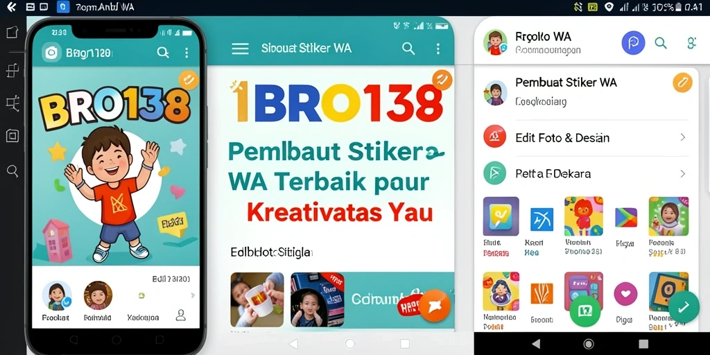 Tampilan antarmuka BRO138 dengan fitur Pembuat Stiker WA yang intuitif.