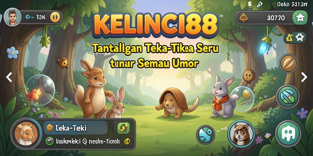 Tampilan antarmuka permainan KELINCI88 dengan teka-teki yang menarik.