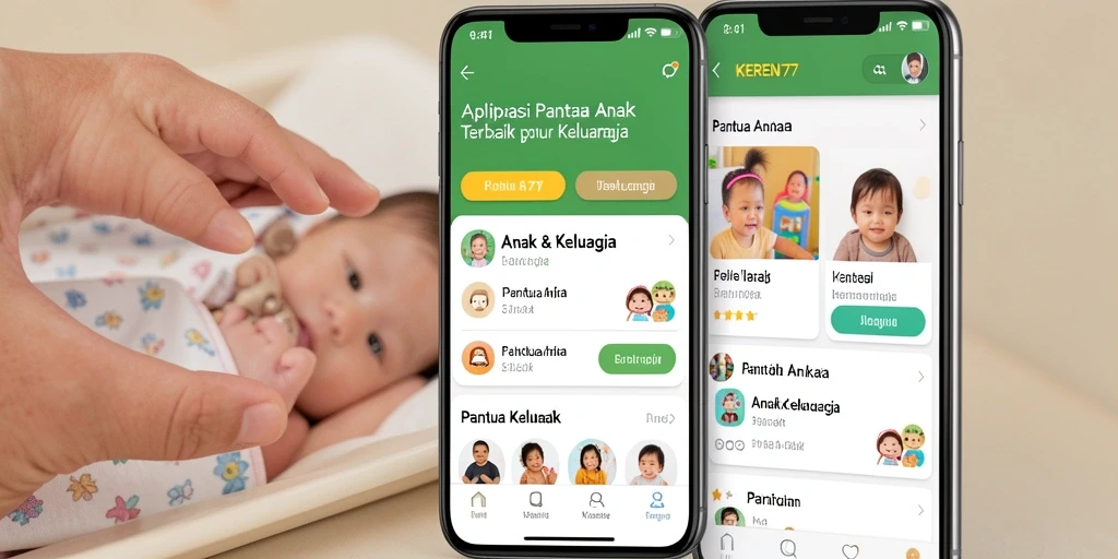 Tampilan antarmuka KEREN77 untuk memantau aktivitas anak.