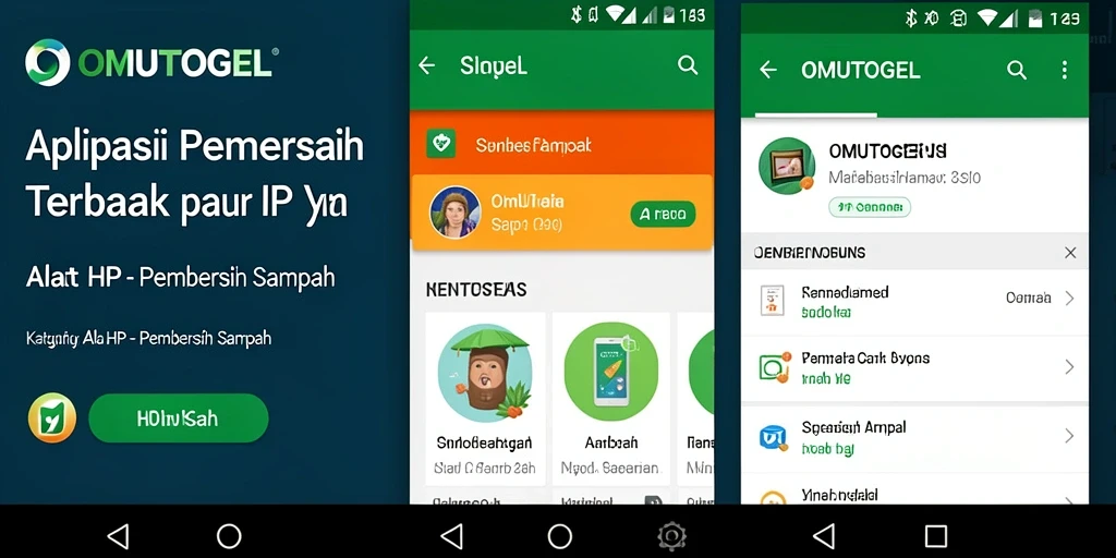 Antarmuka OMUTOGEL yang bersih dan sederhana untuk pembersihan sampah.